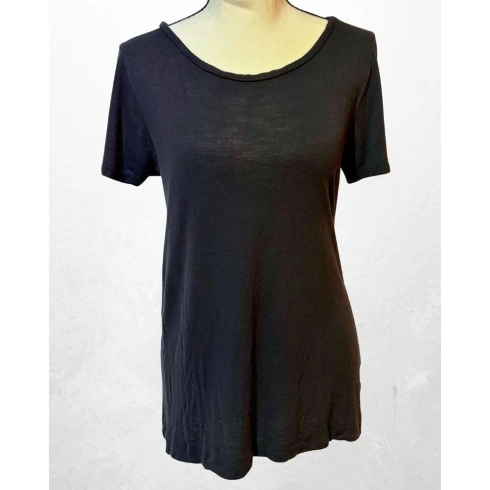 Old Navy Black Scoop Neck Tee Size XS Short Sleeve Soft Basic T Shirt Top